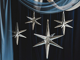 3D foil balloon Star, 50cm, silver