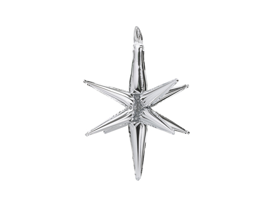 3D foil balloon Star, 50cm, silver