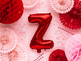 Foil Balloon Letter ''Z'', 35cm, red