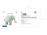 Standing foil balloon Elephant, 91x61 cm, mix