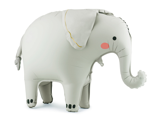 Standing foil balloon Elephant, 91x61 cm, mix