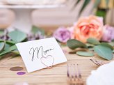 Place card holders Hearts, rose gold, 2.5 cm (1 pkt / 10 pc.)