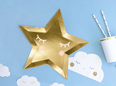 Plates Little Star - Star, golden, 27cm (1 pkt / 6 pc.)