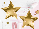 Plates Little Star - Star, golden, 27cm (1 pkt / 6 pc.)