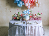 Balloon cake topper, blue, 29 cm
