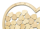 Wooden guest book - Heart, 44x37.5cm