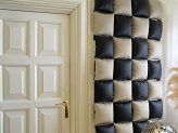 Foil balloon curtain double-sided Square, black-beige, 35 x 35 cm (1 pkt / 4 pc.)