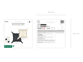Foil balloon curtain double-sided Square, black-beige, 35 x 35 cm (1 pkt / 4 pc.)