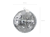 Disco mirror ball, silver, 40 cm