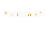 Banner Welcome, white, 15 x 95 cm