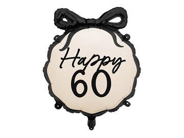 Foil Balloon Pill Happy ''60'', 47x53 cm, mix