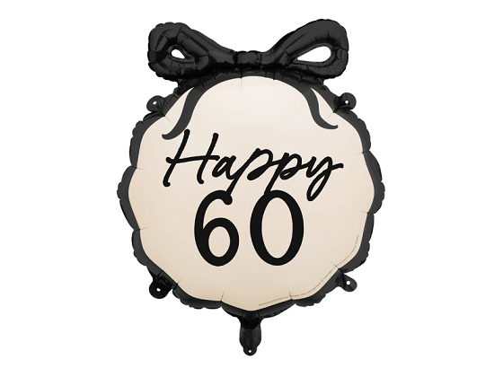 Foil Balloon Pill Happy ''60'', 47x53 cm, mix
