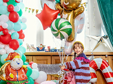 Foil balloon Candy, mix, 40x16,5 cm (1 pkt / 5 pc.)