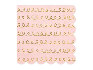 Napkins Tracing Patterns, light powder pink, 32x32cm (1 pkt / 20 pc.)