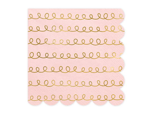 Napkins Tracing Patterns, light powder pink, 32x32cm (1 pkt / 20 pc.)