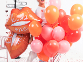 Foil balloon Lips, 86.5x65 cm, mix