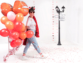 Foil balloon Lips, 86.5x65 cm, mix