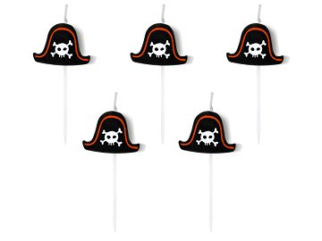 Birtday candles Pirates Party, 2cm (1 pkt / 5 pc.)