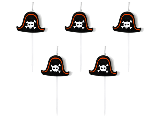 Birtday candles Pirates Party, 2cm (1 pkt / 5 pc.)