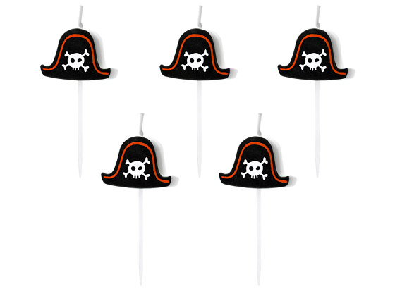 Birtday candles Pirates Party, 2cm (1 pkt / 5 pc.)