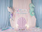 Banner Happy Birthday Mermaid, 130x100cm, mix