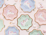 Unicorn plates, mix, 18x18 cm (1 pkt / 6 pc.)