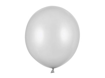 Balloons Strong 43cm, Metallic Silver Snow (1 pkt / 25 pc.)