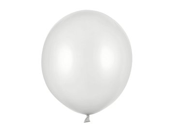 Balloons Strong 43cm, Metallic Silver Snow (1 pkt / 25 pc.)