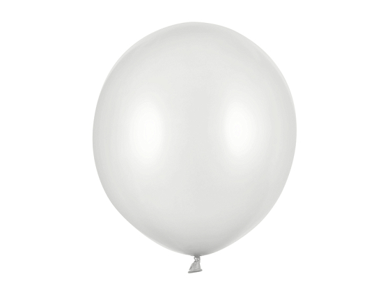 Balloons Strong 43cm, Metallic Silver Snow (1 pkt / 25 pc.)