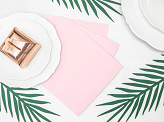 Napkins, 3 layers, light powder pink, 33x33cm (1 pkt / 20 pc.)