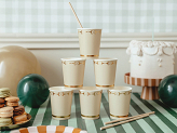 Paper cups Stirrups, beige, 220 ml (1 pkt / 6 pc.)