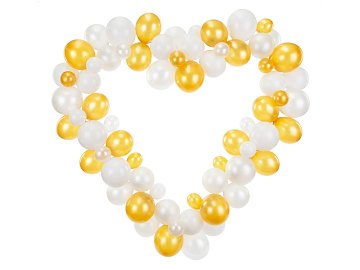 Balloon garland with frame, white, 160 cm