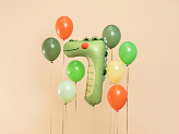 Foil Balloon Number 7 - Crocodille, 56x85 cm, mix