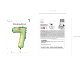 Foil Balloon Number 7 - Crocodille, 56x85 cm, mix