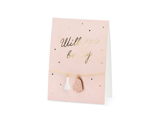 Card with bracelet Will you be my Maid of honor, 10.5x14.8cm