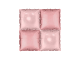 Foil balloon curtain double-sided Square, dusty rose, 35 x 35 cm (1 pkt / 4 pc.)