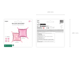 Foil balloon curtain double-sided Square, dusty rose, 35 x 35 cm (1 pkt / 4 pc.)