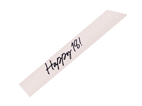Happy 18 Sash, cream, 76 cm