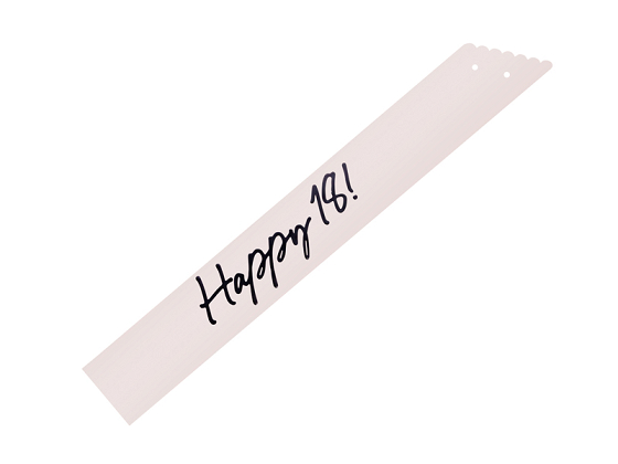 Happy 18 Sash, cream, 76 cm
