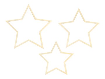 Hanging decorations Stars, mix (1 pkt / 3 pc.)