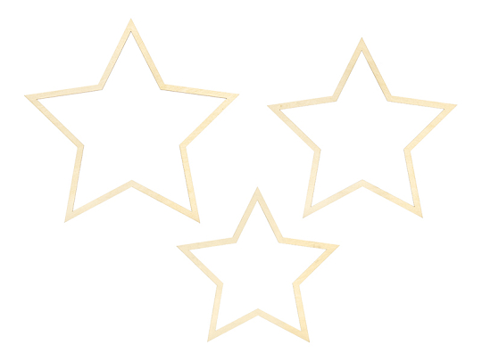 Hanging decorations Stars, mix (1 pkt / 3 pc.)