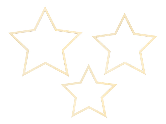 Hanging decorations Stars, mix (1 pkt / 3 pc.)