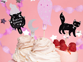 Cupcake toppers Halloween, 14 cm, mix (1 pkt / 6 pc.)