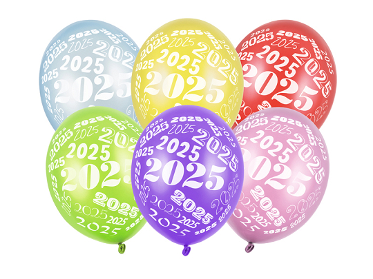Balloons 30cm, 2025, Metallic mix (1 pkt / 50 pc.)