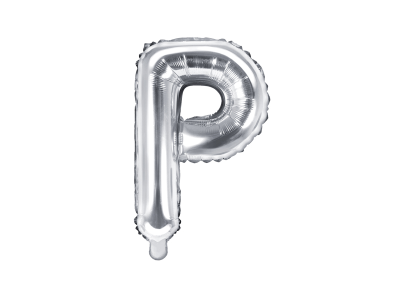 Foil Balloon Letter ''P'', 35cm, silver, 1piece - Designer decorations ...