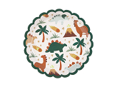 Paper plates Dinosaurs, 18x18 cm, mix (1 pkt / 6 pc.)