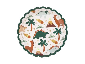 Paper plates Dinosaurs, 18x18 cm, mix (1 pkt / 6 pc.)