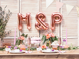 Foil Balloon Letter ''M'', 35cm, rose gold