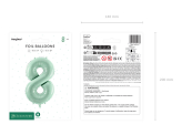 Foil Balloon Number ''8'', 72cm, green