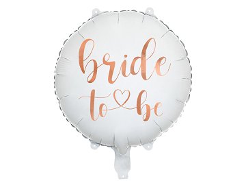 Foil balloon Bride to be 45cm, white